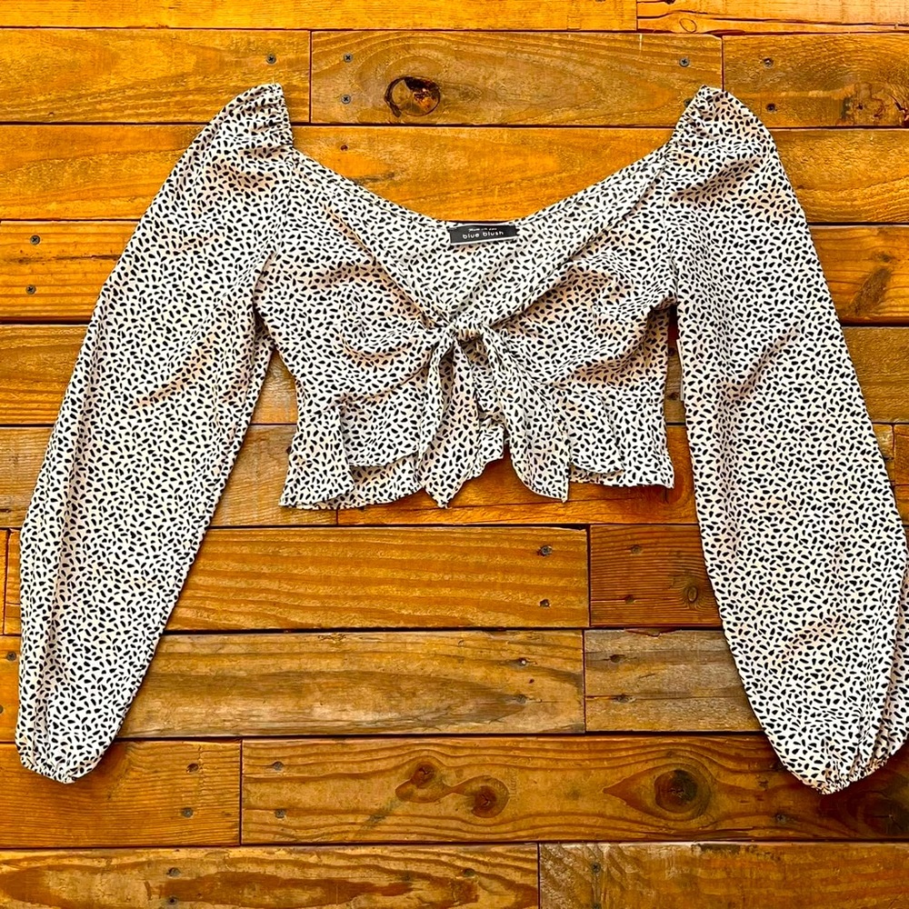 Blue Blush Fashion Crop Top